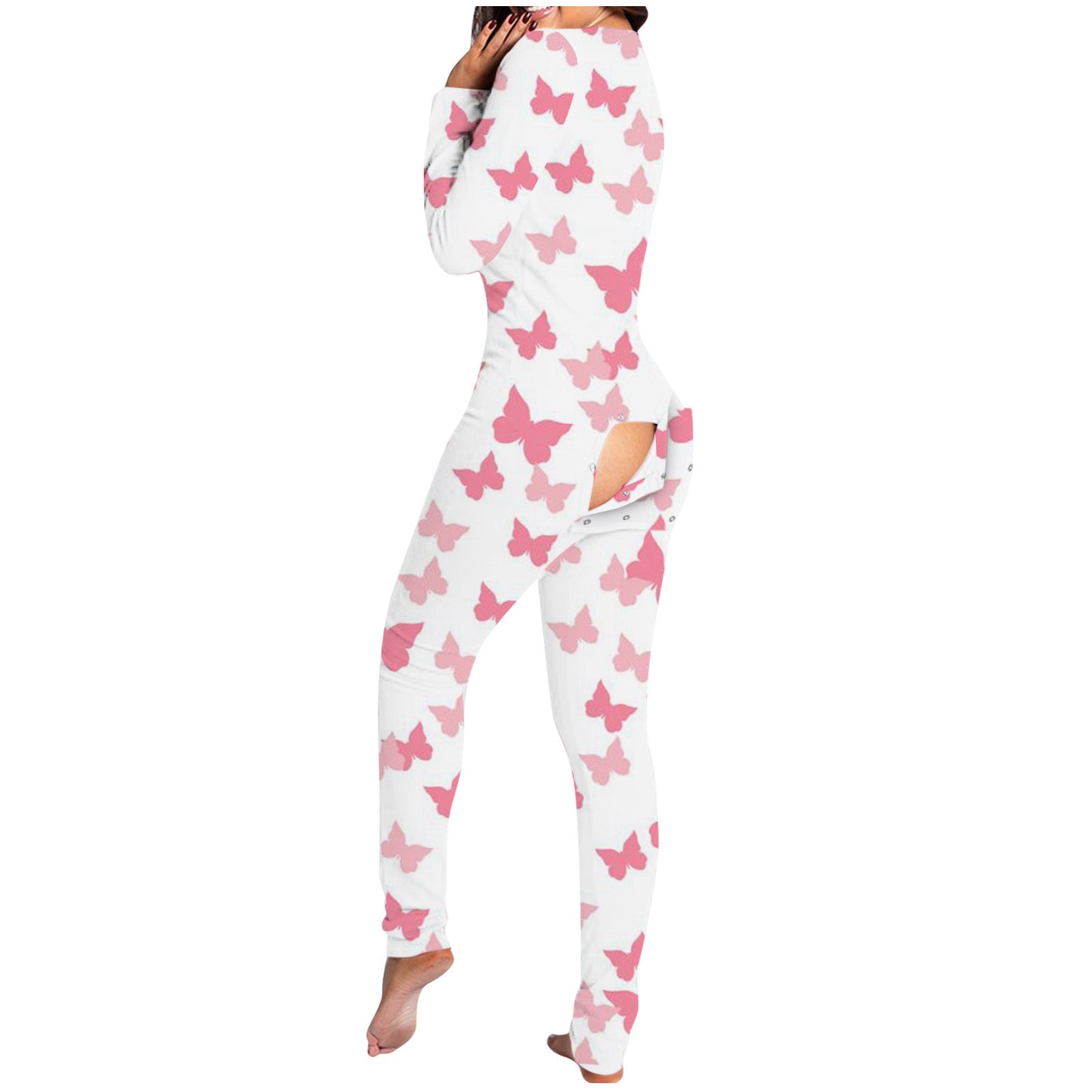 Women's Button Flip Adult Pajamas