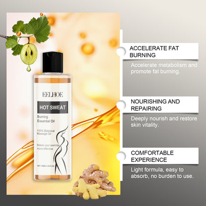 EELHOE - Hot Sweat Burning Oil, Firming Massage Oil Gentle Moisturizing Body