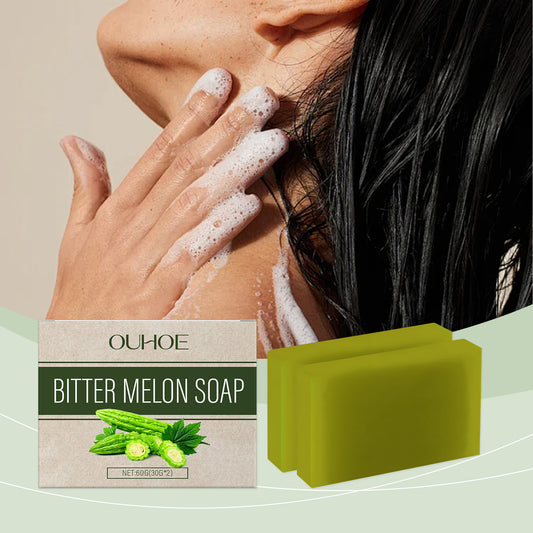 OUHUE - Bitter Melon Soap, Gentle Moisturizing Body Skin Moisturizing Cleansing Pore Bath Body Soap 30g