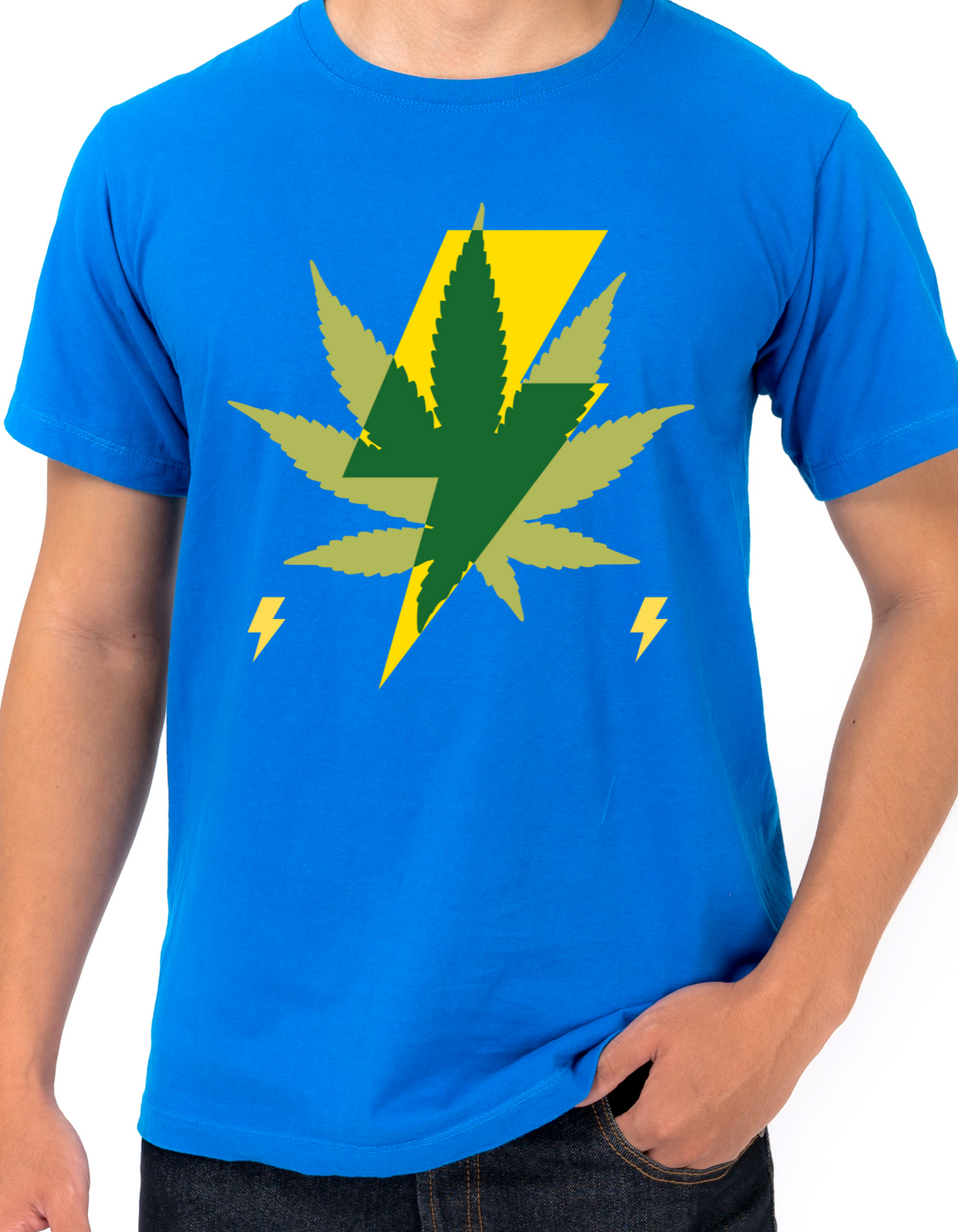 Weed Leaf Lightning Bolt