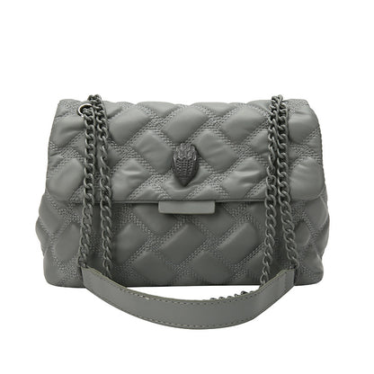 Plaid Embossed Chain Personality Shoulder Bag