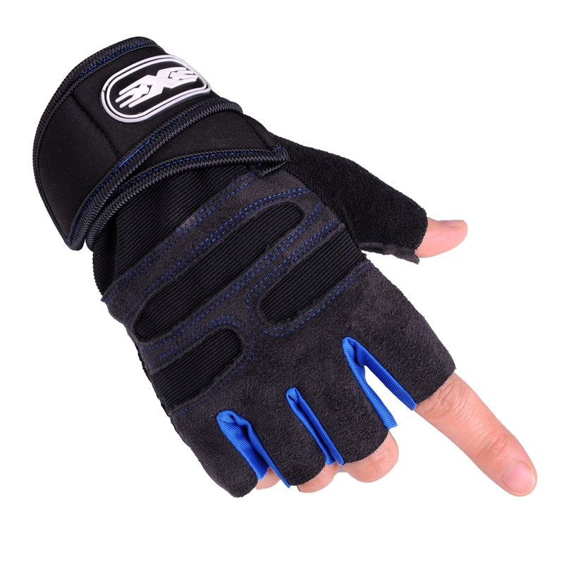 Wristband Fitness Half-finger Gloves For Men And Women Riding