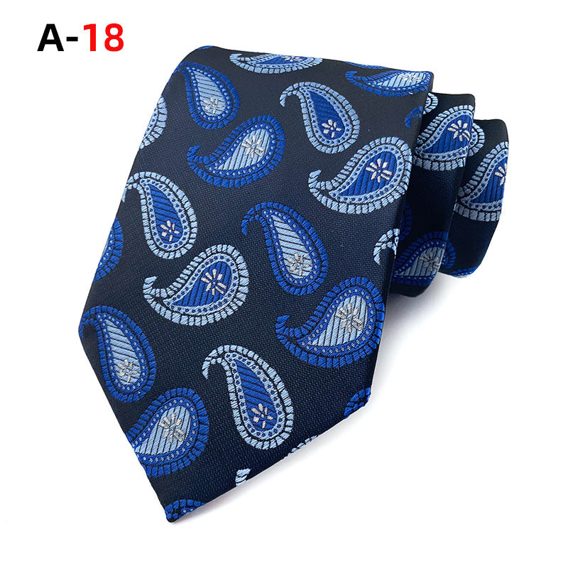 European And American Paisley Polyester Jacquard Men's Tie