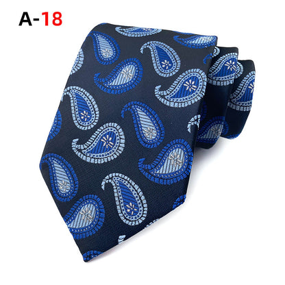 European And American Paisley Polyester Jacquard Men's Tie