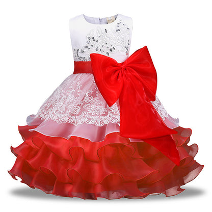 Girls' Sequined Dress Bow Kids Skirt - Glamour Gale