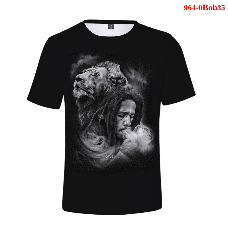 3D Digital Printed T-shirt Casual Youth Full Color Short Sleeve T-shirt