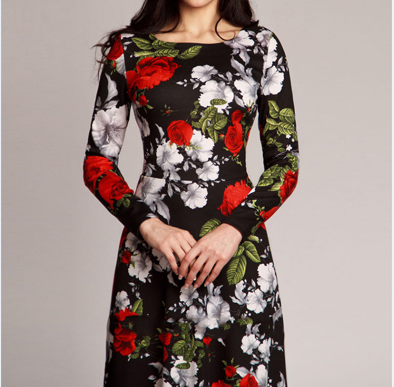 Vintage floral print dress