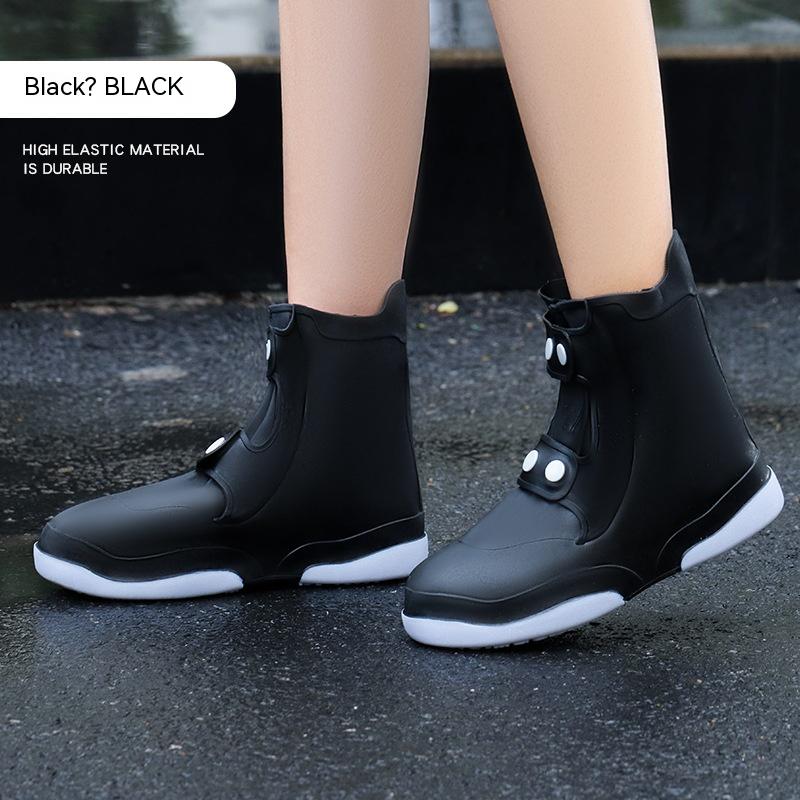 Color Matching Double-layer Sole Non-slip Wear-resistant Waterproof And Rainproof Shoe Cover