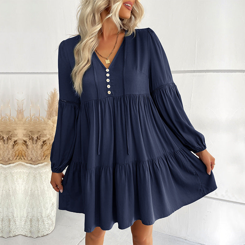 Women's Fashion Long Sleeve Loose Dresses