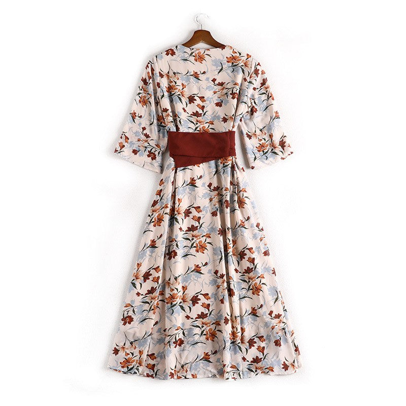 Floral chiffon dress