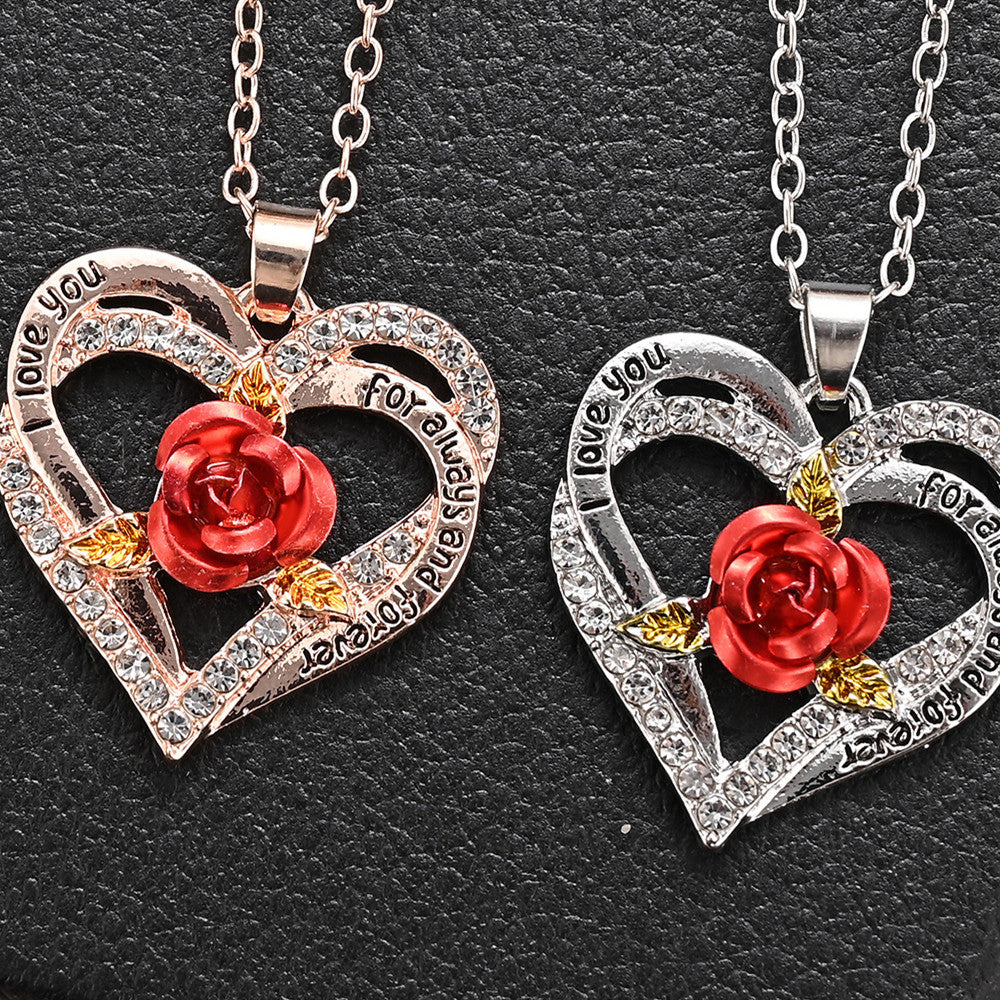 Women's Fashion Love Rose Necklace