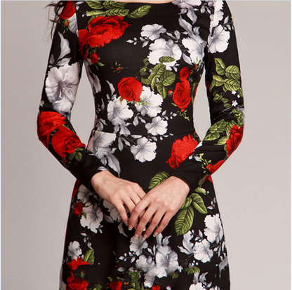 Vintage floral print dress