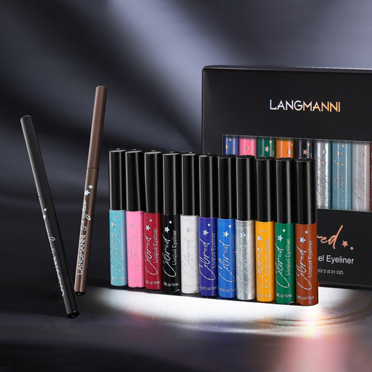 LANGMANNI - Make-up Eyeliner Liquid  And Gel Pen Combination Set