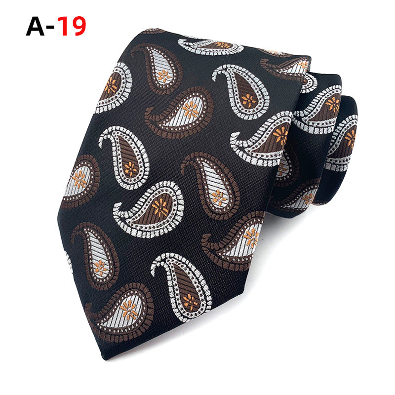 European And American Paisley Polyester Jacquard Men's Tie