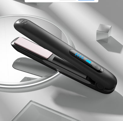 Cordless Hair Straightener Flat Iron Mini 2 IN 1 Roller USB 5000mAh Max 200 Degree Portable Cordless Curler 4 Levels Dry And Wet Uses