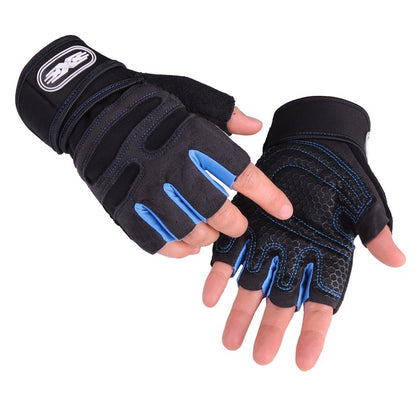 Wristband Fitness Half-finger Gloves For Men And Women Riding