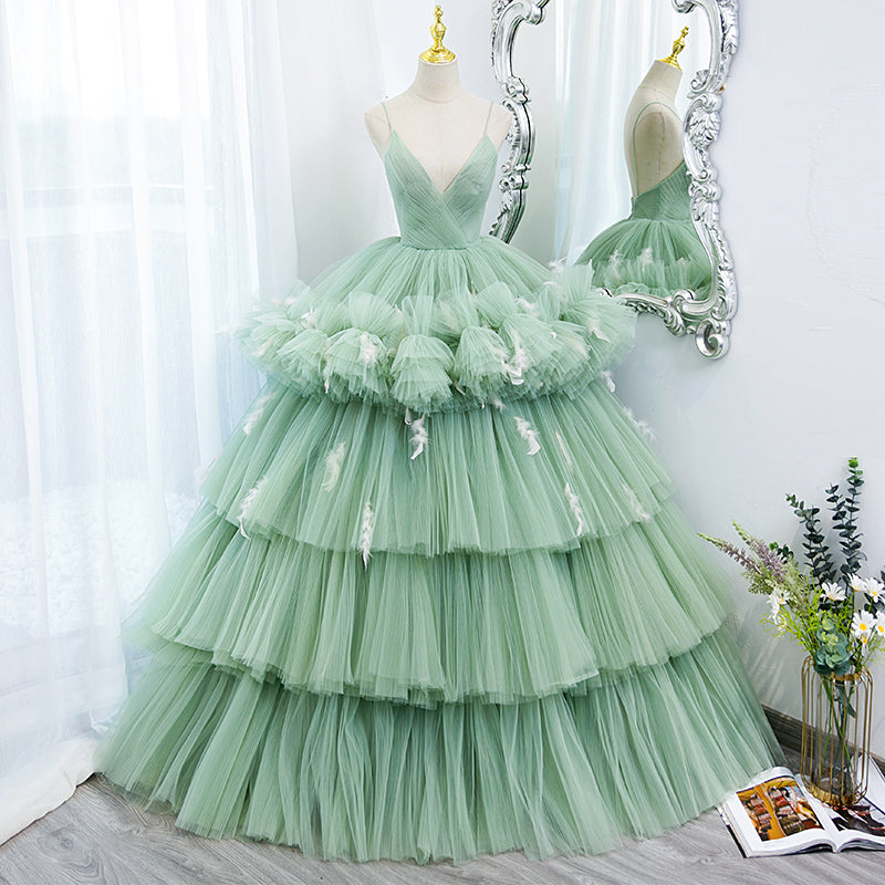 Women's Niche High End Green Evening Dress