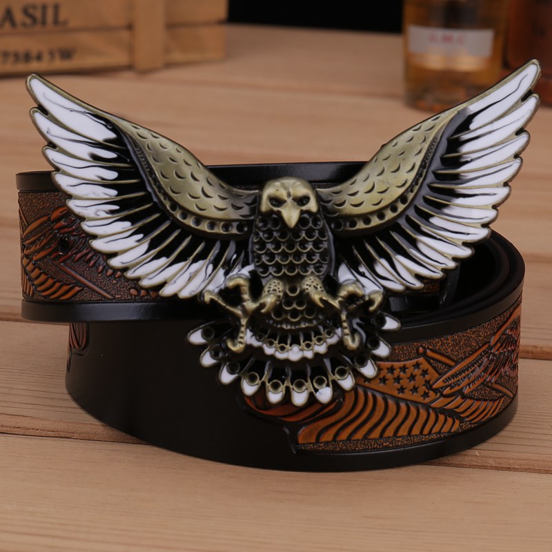 Men's Fashion Eagle Leather Belt