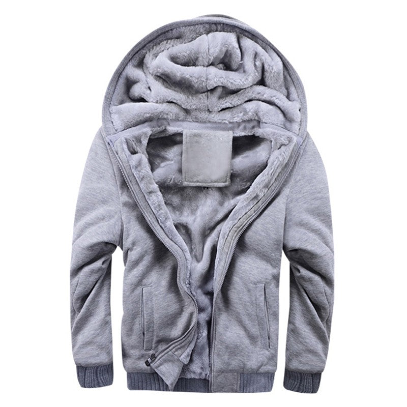 Plus Fleece Sweater Men S Casual Sport Fleece Hooded Jackets