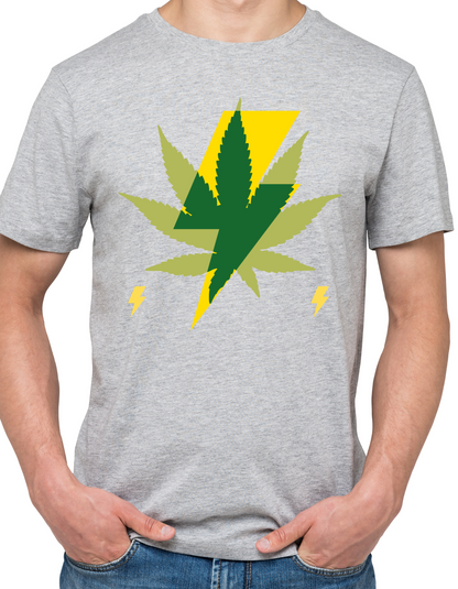 Weed Leaf Lightning Bolt