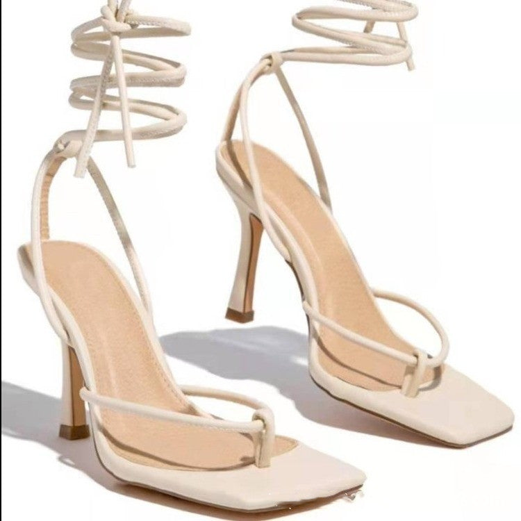 Women Stiletto Heels With Cross Straps