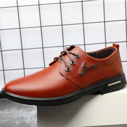 Men's Leather Shoes Casual Business Wear-resistant Breathable