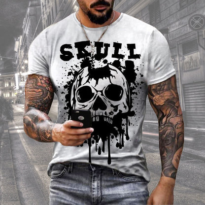 Men's Digital Print Street Sports Short Sleeve T-Shirt