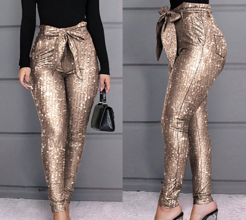 Women's Sequin Trousers