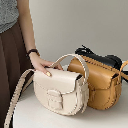 Solid Color High-end Single Shoulder Crossbody Bag