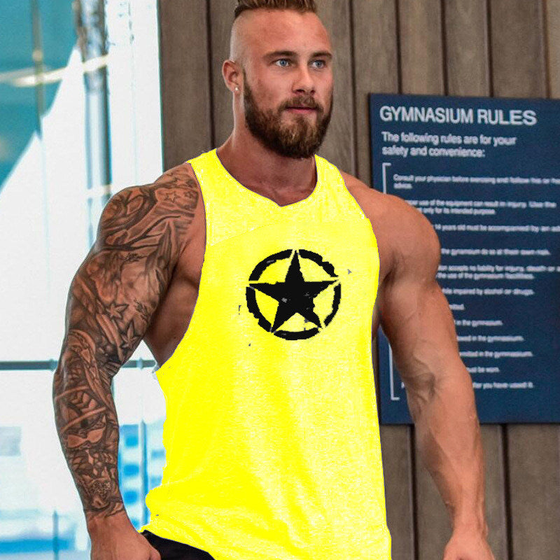 Summer New Breathable Quick-drying Fitness Vest Men's Sleeveless Waistcoat Loose Clothes Training Sports Top