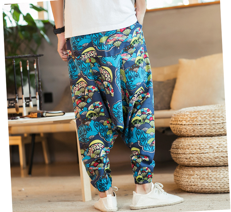 Chinese Style Printed Casual Pants Men Loose - Glamour Gale