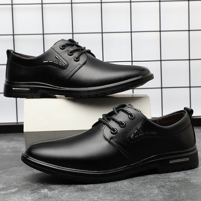 Men's Leather Shoes Casual Business Wear-resistant Breathable