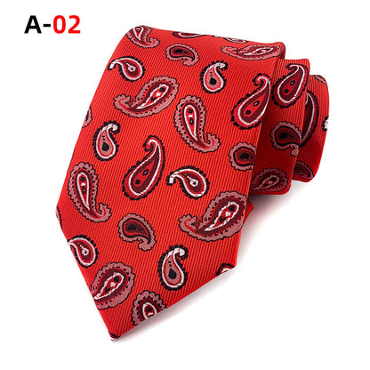 European And American Paisley Polyester Jacquard Men's Tie