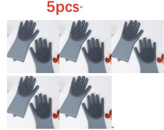 Silicone dishwashing gloves pet brush gloves