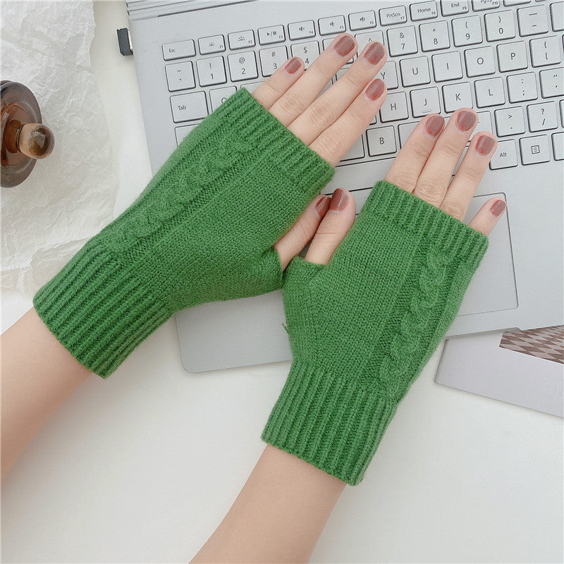 Woolen Knitting Gloves Short For Men And Women