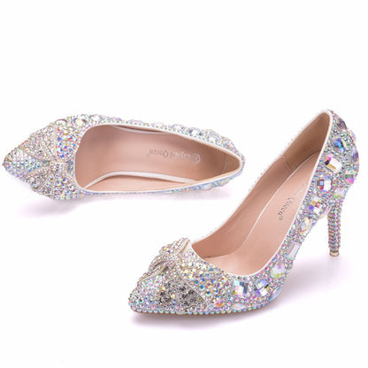 Stiletto Rhinestone Bowknot Women's Shoes