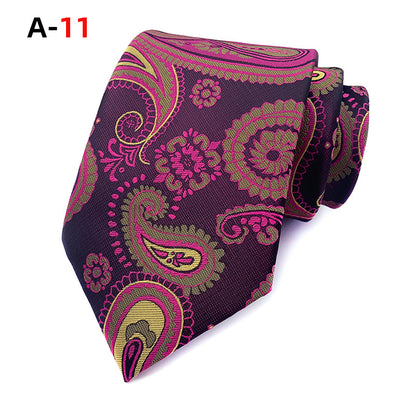 European And American Paisley Polyester Jacquard Men's Tie