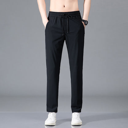 Ice Silk Casual Pants Men's Summer Thin Straight Sports - Glamour Gale