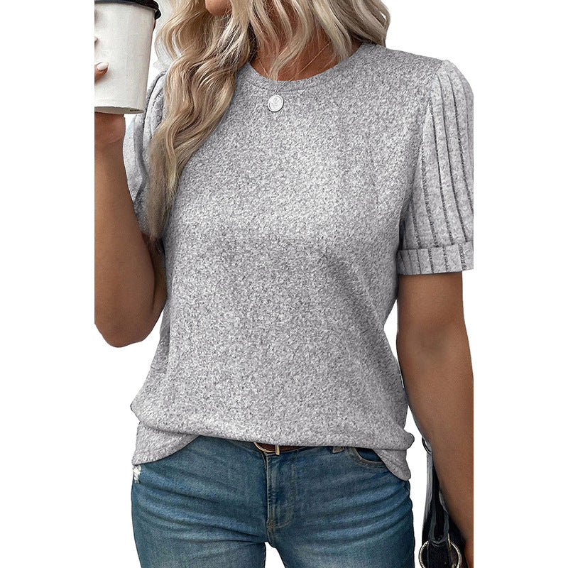 Casual Simple Thread Stitching T-shirt