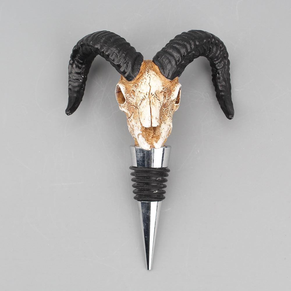 Creative Buffalo Skull Wine Bottle Stopper