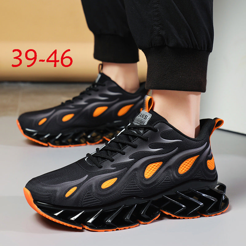 Fashion Novel Blade Men's Shoes Flying Woven Breathable Clunky Sneakers