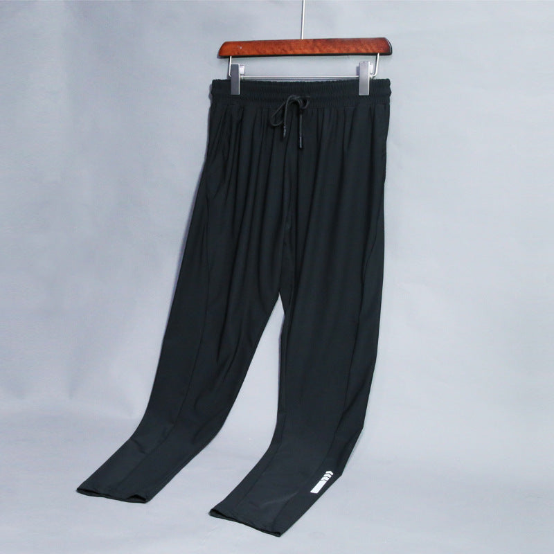 Summer Thin Ice Silk Sports Quick-drying Outdoor Casual Men's Trousers