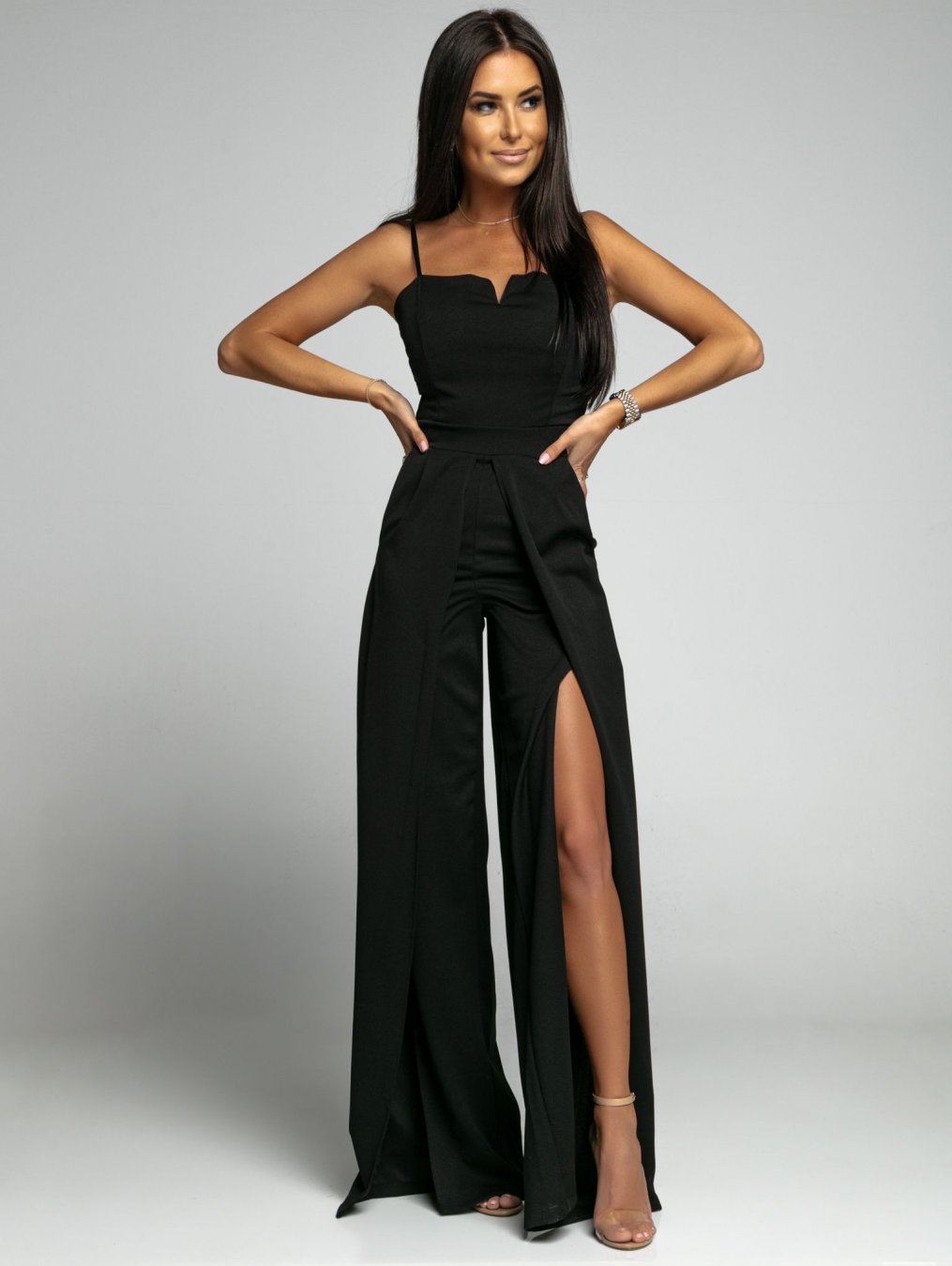 Suspender Waist-tight Straight Mop Minimalist Jumpsuit