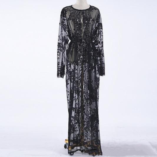 Luxury sequined Muslim robe