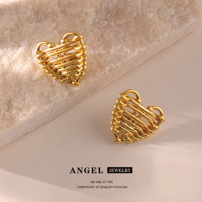 2023 New French Weaving Texture Sense Of Love Earrings Premium Sense Of Earrings Female Niche Premium Sense Of Earrings Wholesale