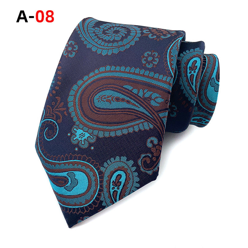 European And American Paisley Polyester Jacquard Men's Tie