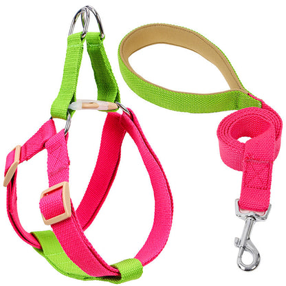 Color Pet Drawstring Leash Vest-style Dog Leash