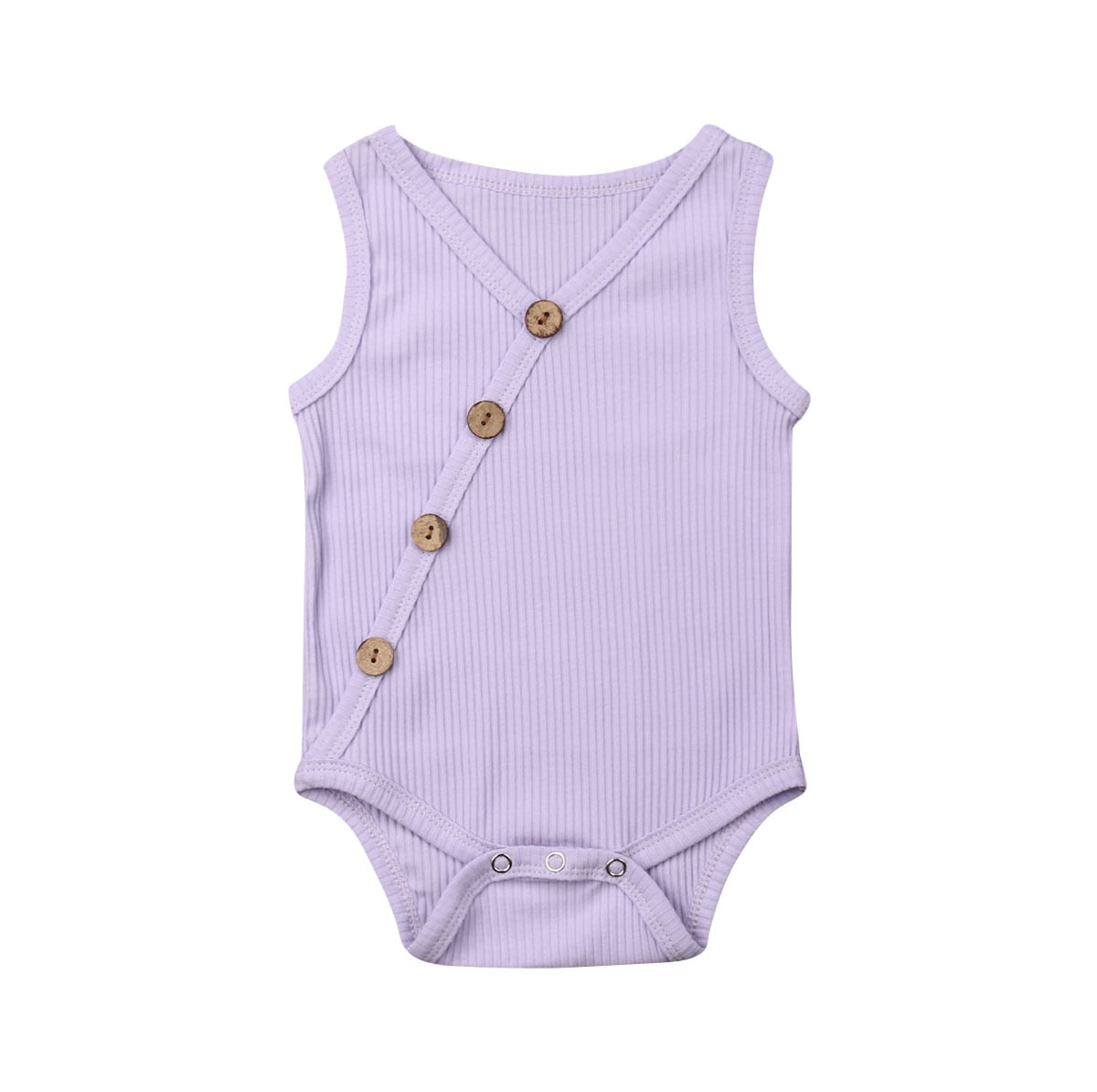 Newborn Baby Solid Bodysuit Kids Clothes Boys Girl Jumpsuit