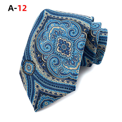 European And American Paisley Polyester Jacquard Men's Tie