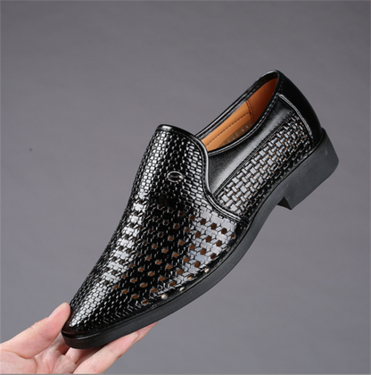 Formal Business Breathable Hollow Cool Men's Leather Shoes